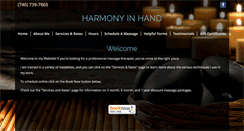Desktop Screenshot of harmonyinhandmassage.com